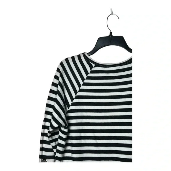 1421. HALOGEN LONG SLEEVE STRIPED TOP TIE GARMENTS DETAIL ON SLEEVES SIZE SMALL - Picture 8 of 9